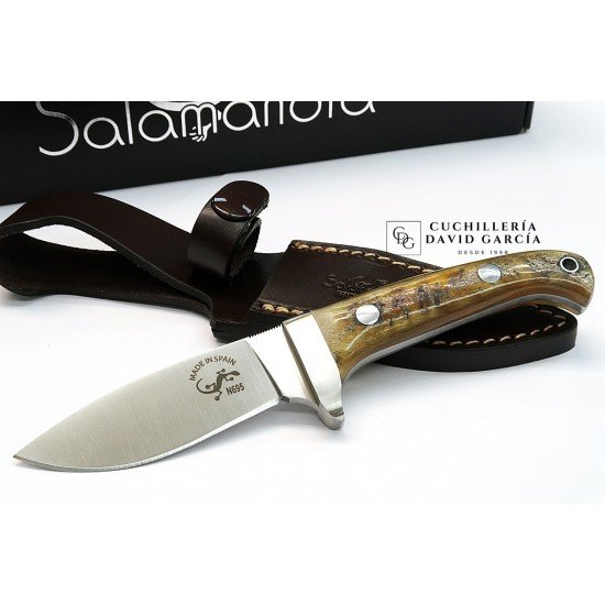 Cuchillo Salamandra  Asta Carnero Acero Böhler N695