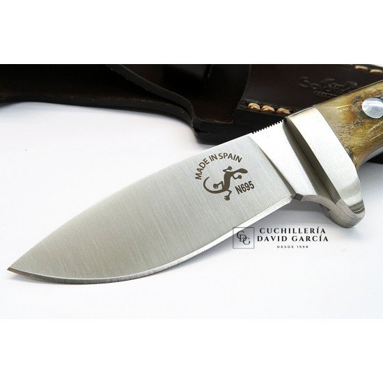 Cuchillo Salamandra  Asta Carnero Acero Böhler N695