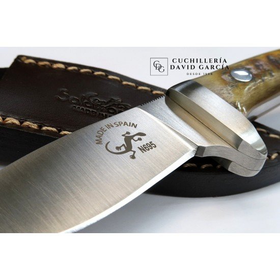 Cuchillo Salamandra  Asta Carnero Acero Böhler N695