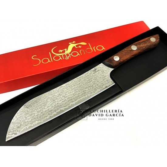 Cuchillo Salamandra Santoku Altea VG-10 67 Capas Madera Palosanto del Rio Cuchillo Salamandra Santoku Altea VG-10 67 Capas Madera Palosanto del Rio