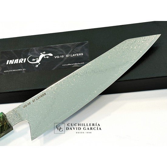 Cuchillo Salamadra Inari Kiritsuke VG-1O 67 Capas Abedul Estabilizado Cuchillo Salamadra Inari Kiritsuke VG-1O 67 Capas Abedul Estabilizado