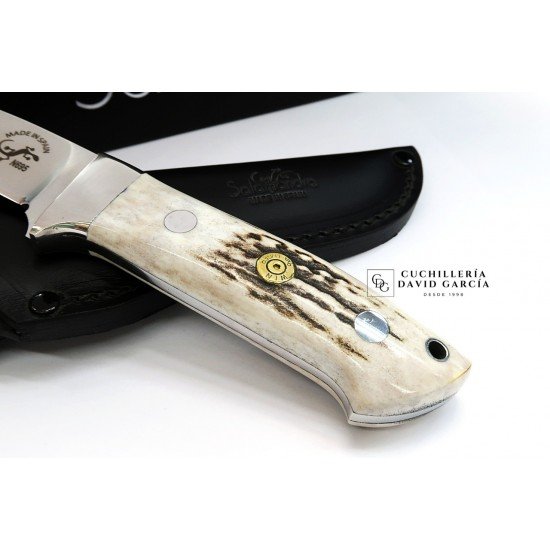 Cuchillo Salamandra tipo Loveless Asta de Ciervo Acero N695 Cuchillo Salamandra tipo Loveless Asta de Ciervo Acero N695