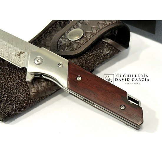 Salamandra Tek Acero Damasco Madera Cocobolo con funda 836525 Salamandra Tek Acero Damasco Madera Cocobolo con funda 836525