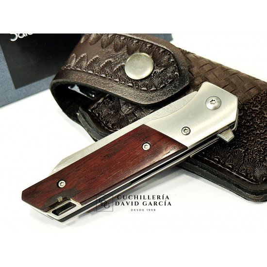 Salamandra Tek Acero Damasco Madera Cocobolo con funda 836525 Salamandra Tek Acero Damasco Madera Cocobolo con funda 836525