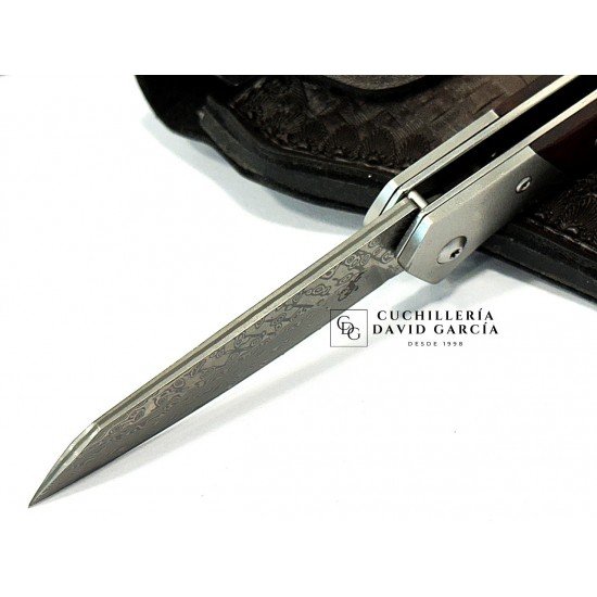 Salamandra Tek Acero Damasco Madera Cocobolo con funda 836525 Salamandra Tek Acero Damasco Madera Cocobolo con funda 836525