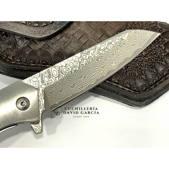 Salamandra Tek Acero Damasco Madera Cocobolo con funda 836525 Salamandra Tek Acero Damasco Madera Cocobolo con funda 836525
