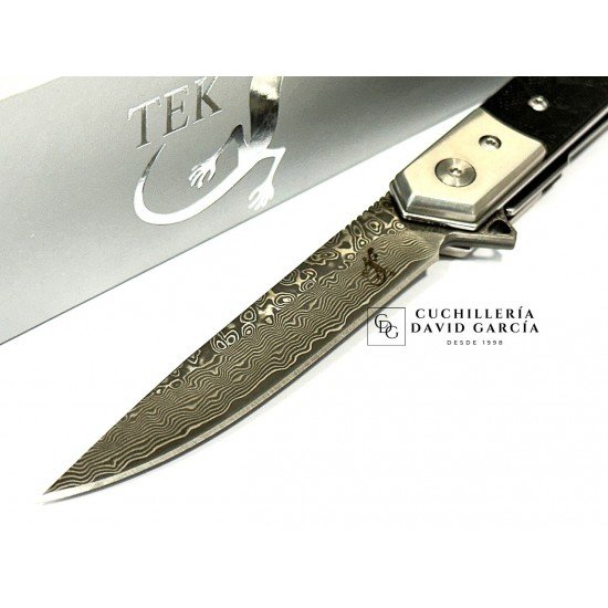 Salamandra Tek Acero Damasco G-10 con funda 840525 Salamandra Tek Acero Damasco G-10 con funda 840525