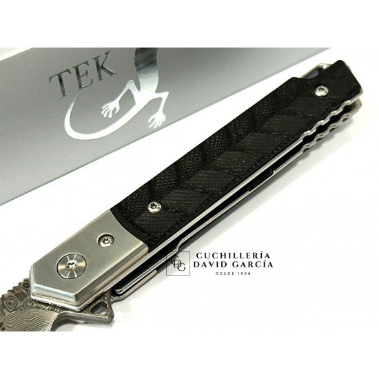 Salamandra Tek Acero Damasco G-10 con funda 840525 Salamandra Tek Acero Damasco G-10 con funda 840525