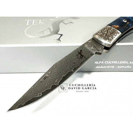 Salamandra Tek Acero Damasco VG-10 Madera Abedul 840525 Salamandra Tek Acero Damasco VG-10 Madera Abedul 840525