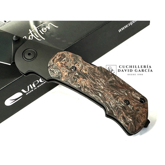Viper Turn – Edición limitada Acero Böhler M390, fibra de carbono de cobre Dark Matter V5986DFC