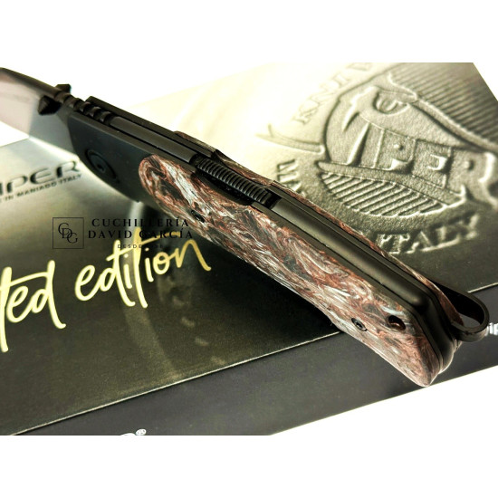 Viper Turn – Edición limitada Acero Böhler M390, fibra de carbono de cobre Dark Matter V5986DFC