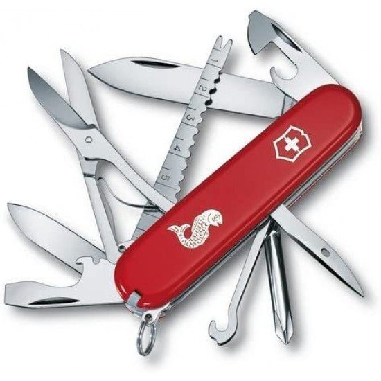 Victorinox Navaja multiusos Fisherman 1.4733.72 con Inscripcion Pez. Victorinox Navaja multiusos Fisherman 1.4733.72 con Inscripcion Pez.