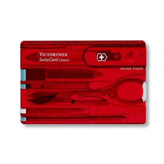 Victorinox Swisscard Classic 10 Usus Rojo Traslucido 0.7100.T Victorinox Swisscard Classic 10 Usus Rojo Traslucido 0.7100.T