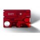 Victorinox Swiss Card Lite 13 Usus Rojo Traslucido 07300.T