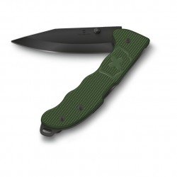 Navaja verde oliva Bushcraft doble hoja supervivencia