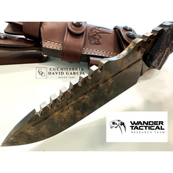 Wander Tactital Uro Saw Marble Micarta Negra Wander Tactital Uro Saw Marble Micarta Negra