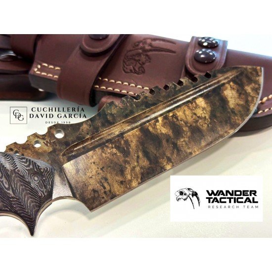 Wander Tactital Uro Saw Marble Micarta Negra Wander Tactital Uro Saw Marble Micarta Negra