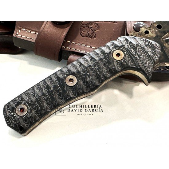 Wander Tactital Uro Saw Marble Micarta Negra Wander Tactital Uro Saw Marble Micarta Negra