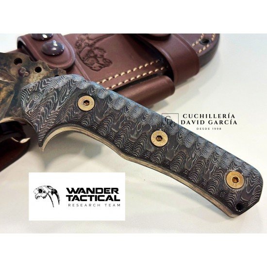 Wander Tactital Uro Saw Marble Micarta Negra Wander Tactital Uro Saw Marble Micarta Negra