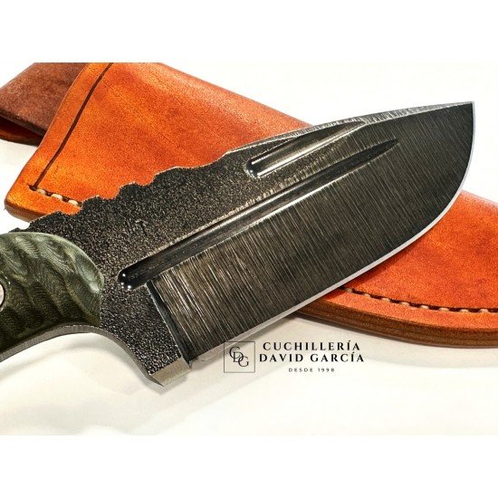 Wander Tactical Mountain Lion Raw Finish  Micarta Verde