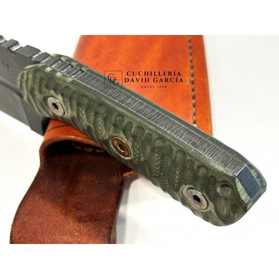 Wander Tactical Mountain Lion Raw Finish Micarta Verde Wander Tactical Mountain Lion Raw Finish Micarta Verde