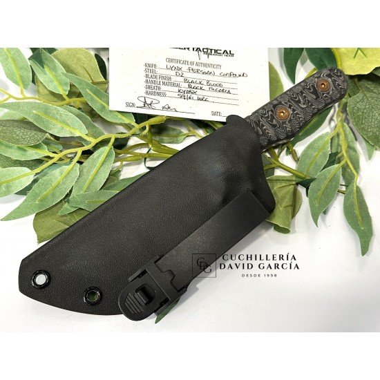 Wander Tactital Lynx Persian Black Blood Micarta Negra Wander Tactital Lynx Persian Black Blood Micarta Negra