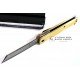 Yuki Higonokami Damascus Steel 71 Layers Brass Handle Yuki Higonokami Damascus Steel 71 Layers Brass Handle