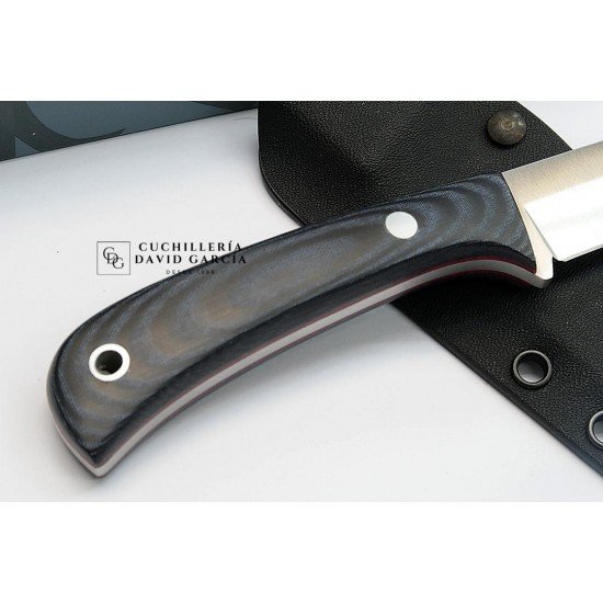 Cuchillo Muela Terrier-9M/K Micarta Negra /Azul funda kydex