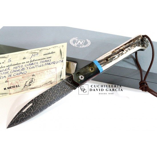 Nieto Artesanal Edicion Limitada Acero Böhler Asta de Carnero - Malaquita - Asta de Ciervo Nieto Artesanal Edicion Limitada Acero Böhler Asta de Carnero - Malaquita - Asta de Ciervo