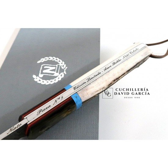 Nieto Artesanal Edicion Limitada Acero Böhler Asta de Carnero - Malaquita - Asta de Ciervo Nieto Artesanal Edicion Limitada Acero Böhler Asta de Carnero - Malaquita - Asta de Ciervo