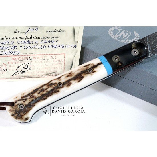 Nieto Artesanal Edicion Limitada Acero Böhler Asta de Carnero - Malaquita - Asta de Ciervo Nieto Artesanal Edicion Limitada Acero Böhler Asta de Carnero - Malaquita - Asta de Ciervo