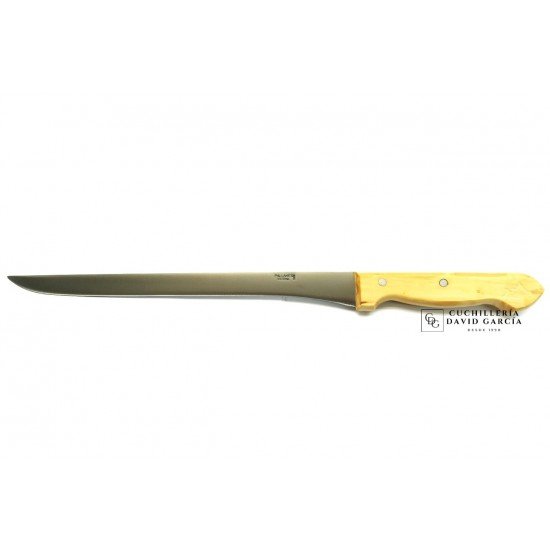 Pallarès Cuchillo jamonero de Acero Inoxidable Madera de boj Pallarès Cuchillo jamonero de Acero Inoxidable Madera de boj
