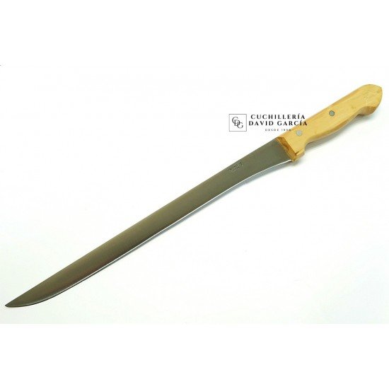 Pallarès Cuchillo jamonero de Acero Inoxidable Madera de boj Pallarès Cuchillo jamonero de Acero Inoxidable Madera de boj