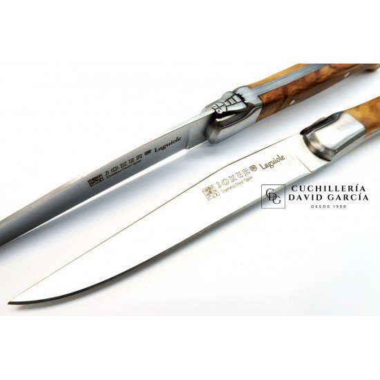 Cuchillo Mesa Joker Modelo Laguiole  Acero Inox con Mango de Olivo