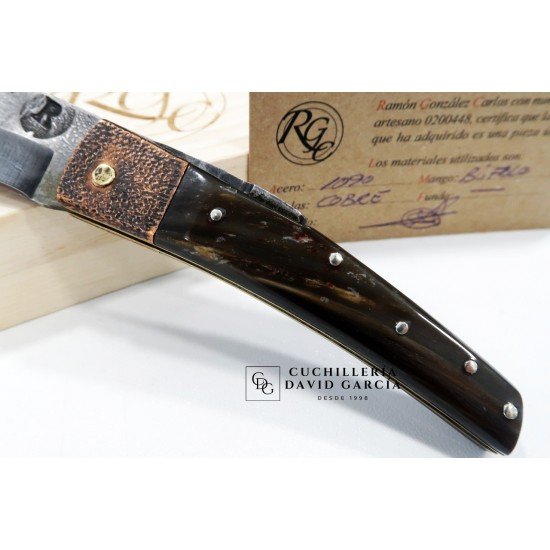 RGC Bruja Negra Edición Limitada de 1 sola pieza Acero Carbono 1090 Asta de Búfalo Virol de Cobre RGC Bruja Negra Edición Limitada de 1 sola pieza Acero Carbono 1090 Asta de Búfalo Virol de Cobre