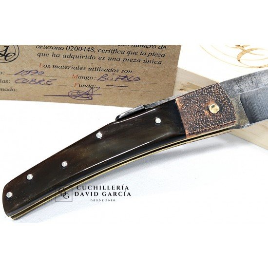 RGC Bruja Negra Edición Limitada de 1 sola pieza Acero Carbono 1090 Asta de Búfalo Virol de Cobre RGC Bruja Negra Edición Limitada de 1 sola pieza Acero Carbono 1090 Asta de Búfalo Virol de Cobre