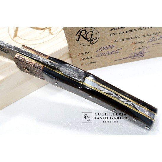 RGC Bruja Negra Edición Limitada de 1 sola pieza Acero Carbono 1090 Asta de Búfalo Virol de Cobre RGC Bruja Negra Edición Limitada de 1 sola pieza Acero Carbono 1090 Asta de Búfalo Virol de Cobre