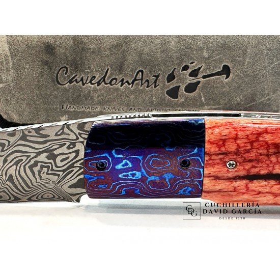 CavedonArt Jabalí Red Acero Damasteel Hueso CavedonArt Jabalí Red Acero Damasteel Hueso