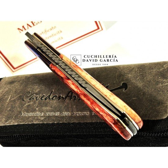 CavedonArt Jabalí Red Acero Damasteel Hueso CavedonArt Jabalí Red Acero Damasteel Hueso