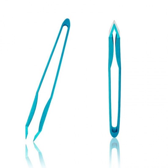 Pinza depilar Rubis Switzerland sesgada color Tifanny Azul  3K118P