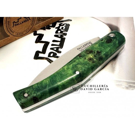 Pallarès Busa Madera Estabilizada Verde  Acero Inoxidable