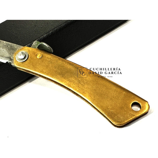 Navaja HigonoKami Kukri  Acero Damasco 71 Capas 