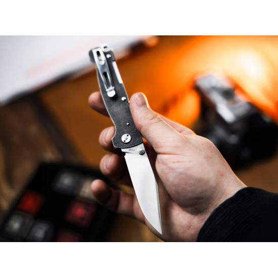 Böker Plus Atlas Backlock Clip Point TS Acero D2 - 01BP0065