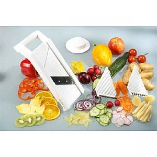  Mandolina  de verduras universal 3 en 1 GSD, blanca, 30000