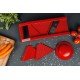 Mandolina  de verduras universal 3 en 1 GSD, roja , 30011