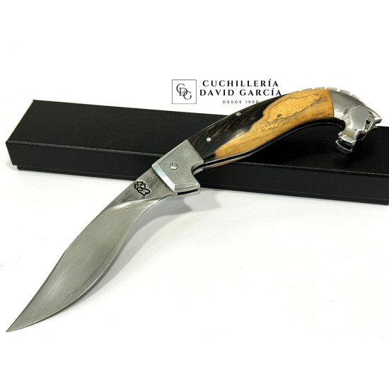 Lombo Do Ferreiro Falcata Caballo Tallado Acero 14C28