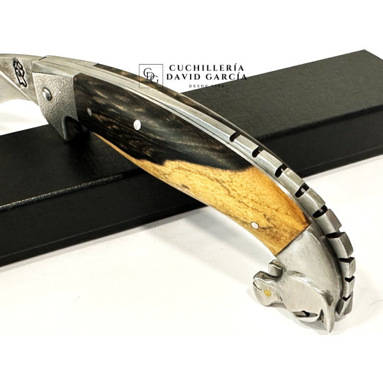 Lombo Do Ferreiro Falcata Caballo Tallado Acero 14C28