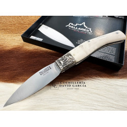 Pallarès Busa Colección Virola Plata Tallada Asta de Ciervo  Pulido Acero Inoxidable