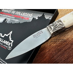 Pallarès Busa Colección Virola Plata Tallada Asta de Ciervo  Pulido Acero Inoxidable