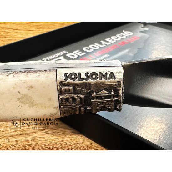 Pallarès Busa Colección Virola Plata Tallada Asta de Ciervo  Pulido Acero Inoxidable